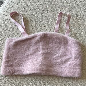 Pink Fuzzy Crop Top